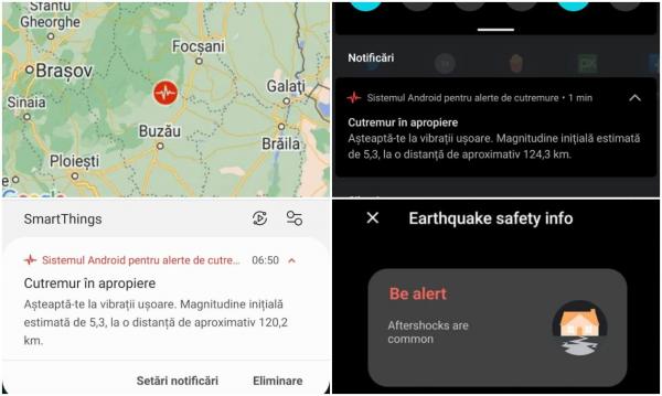 Sistemul Android a emis avertizare de cutremur