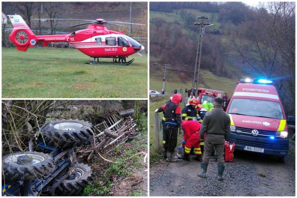 Bărbatul a murit strivit de tractor