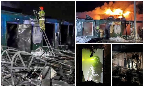 Imaginile terorii din Siberia. 20 de oameni au murit, după incendiul izbucnit la un azil de bătrâni care funcţiona ilegal. De la ce au pornit flăcările