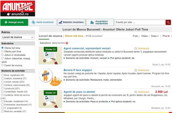 (P) Accesează una dintre cele mai variate oferte de locuri de muncă București! Găsește-ți acum jobul dorit!
