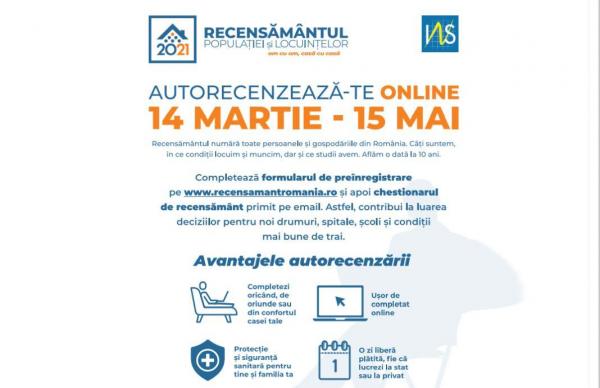 Recensământ 2022. Faza de autorecenzare începe pe 14 martie