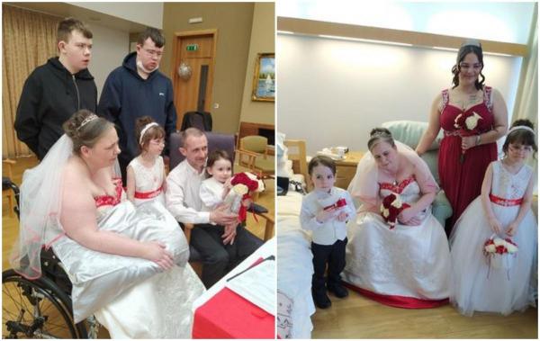 O mamă a 4 copiii a pierdut lupta cu cancerul la trei zile după ce a îmbrăcat rochia de mireasă