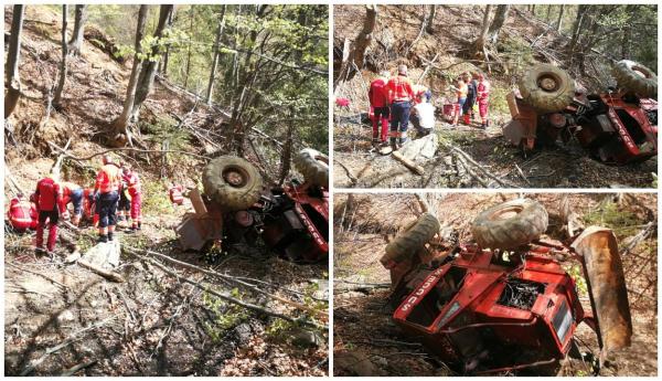 Sfârşit tragic pentru un muncitor din Gorj. A murit în timpul serviciului, după ce tractorul pe care lucra a rămas fără frâne
