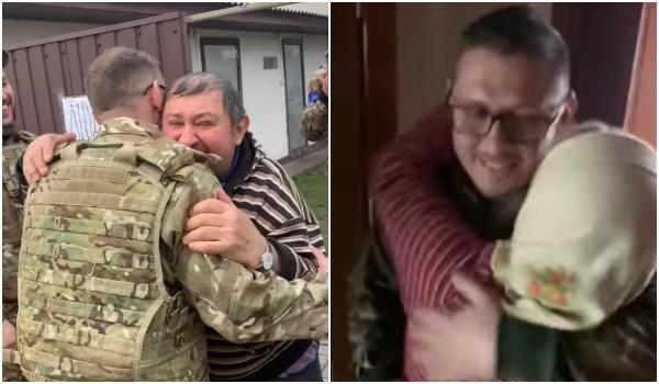 Cum a fost întâmpinat un soldat ucrainean după eliberarea comunei Nova Basan. Mama sa nu și-a putut stăpâni lacrimile