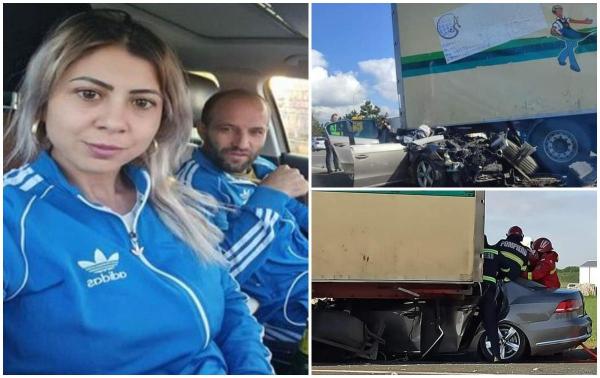 "Mult prea devreme i-a vrut Dumnezeu". Mara şi Ionuţ au murit după ce maşina lor a intrat în plin într-un TIR. O fetiţă a rămas orfană de ambii părinţi