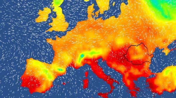 Harta temperaturilor în Europa