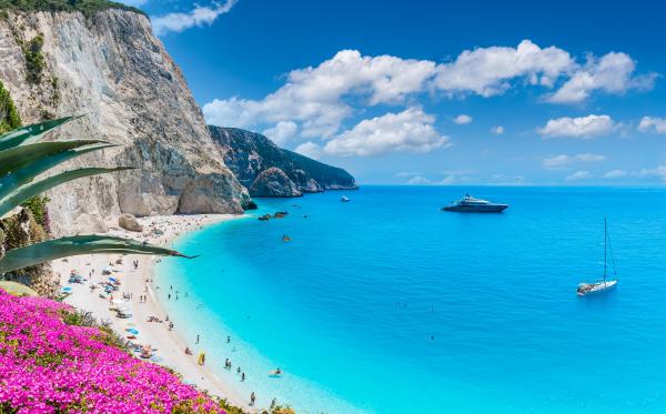 Plajă din insula Lefkada, Grecia