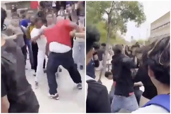 Tată implicat într-o bătaie generală în curtea şcolii