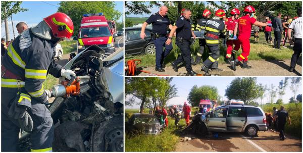 Accident grav în judeţul Botoşani, 10 persoane au fost implicate