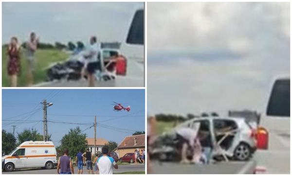 Copil de 4 luni, printre victimele unui accident în Caraş-Severin