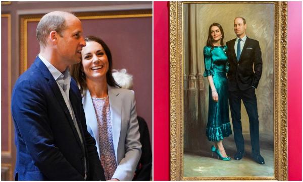 Primul portret oficial comun al ducelui și ducesei de Cambridge