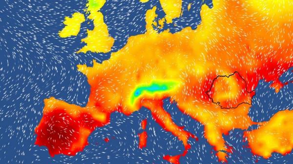 Harta temperaturilor în Europa