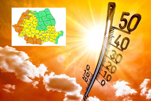 Alertă meteo de caniculă în România. Coduri galben și portocaliu emise de ANM în aproape toată țara, până sâmbătă