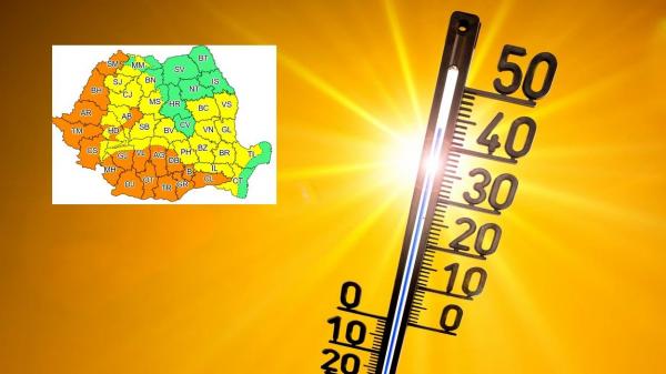Cod portocaliu de caniculă în București și 17 județe. Valul de căldură se intensifică în vestul și sudul țării, în următoarele ore