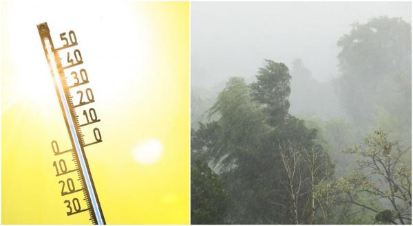 ANM a prelungit alerta de caniculă până vineri, în aproape toată țara. Furtuni și ploi torențiale în zece județe