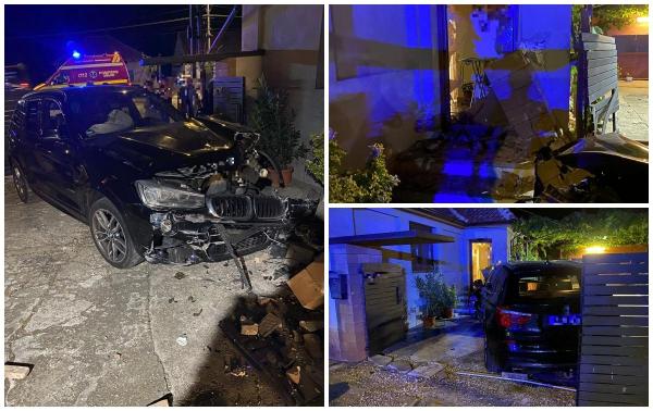 Şi-a distrus BMW-ul ca să se răzbune pe soacră. Un bărbat din Timiş a intrat cu maşina direct în casa femeii