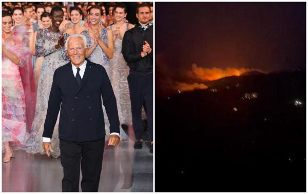 Giorgio Armani se afla pe insula Pantelleria, când a izbucnit focul