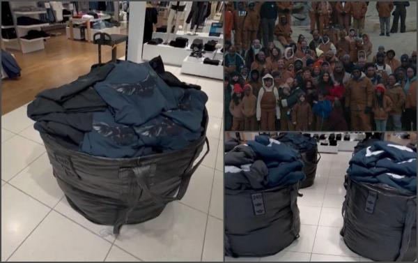 Kanye West, inspirat de oamenii străzii: Îşi vinde hainele în saci de gunoi