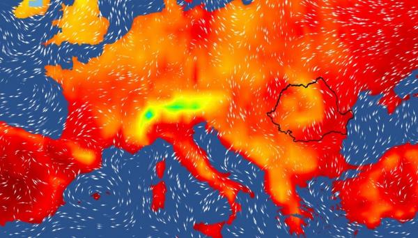 Harta temperaturilor în Europa