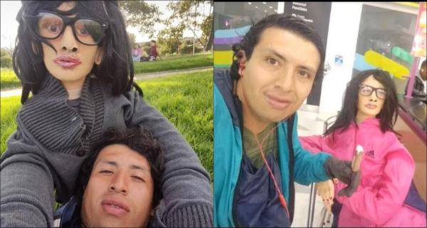 Bărbatul este și un tată mândru a doi copii, tot păpuși, pe care îi îmbracă în haine pentru copii și uniformă școlară.