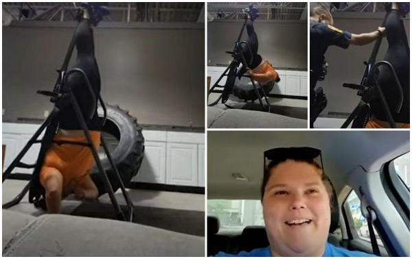 O femeie a sunat la poliţie, după ce a rămas blocată cu susul în jos într-o sală de sport din Statele Unite: "Este aşa jenant"