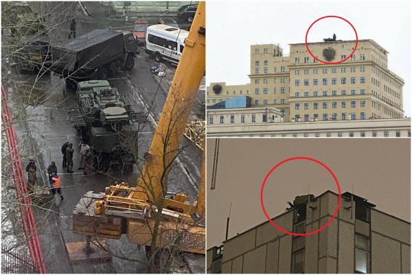 Ruşii au urcat sisteme de rachete Pantsir pe acoperişurile unor clădiri oficiale. Putin se teme că Moscova va fi atacată. VIDEO