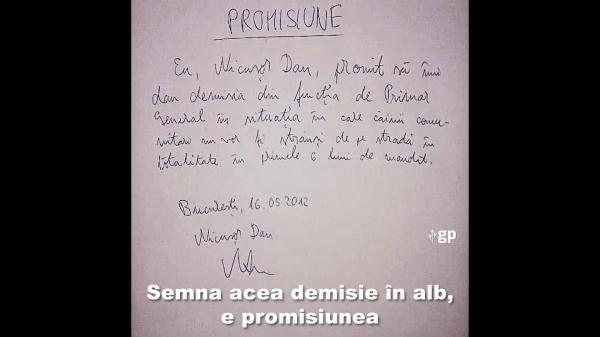 demisie în alb scrisă de Nicușor Dan