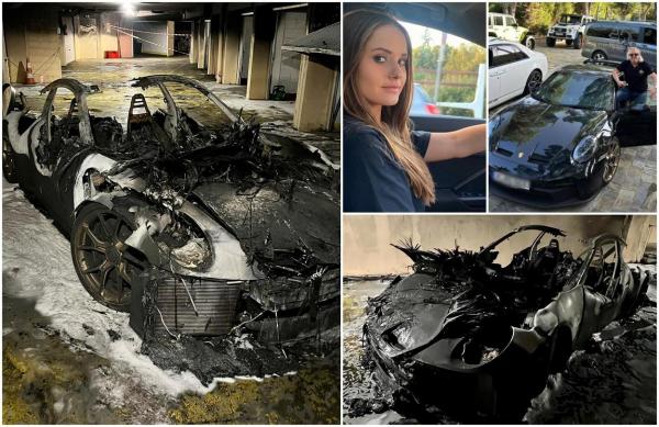 "Sunt curios cum va explica Porsche asta!" Bolidul nou-nouț al unui cunoscut om de afaceri german a luat foc din senin și a explodat în garaj