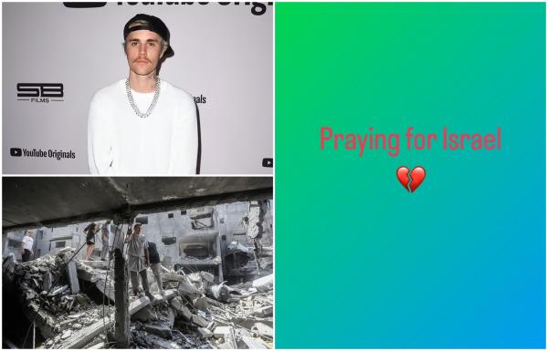 Justin Bieber, pus la zid de internauţi, după ce a postat un mesaj de susţinere pentru victimele din Israel cu o poză din Gaza