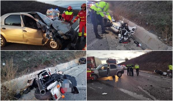 Motociclist, la spital după ce s-au izbit violent de o mașină la "Zidul morţii", în Suceava. Nici șoferul nu a scăpat nevătămat