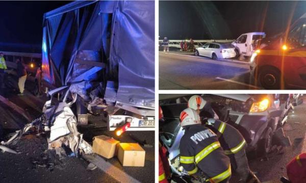 Planul Roşu, activat în Sibiu după un accident în care au fost implicate 6 maşini. 8 adulţi şi un sugar, printre victime