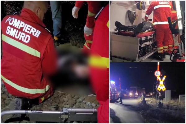 Un bărbat beat a căzut în fața unui tren care se apropia cu viteză, în Teleorman. Vagoanele au trecut peste el, fără să-l rănească grav