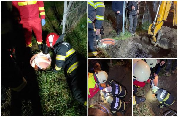 Tânără de 26 de ani blocată într-un tub de canalizare, în Satu Mare, scoasă de pompieri după 2 ore. Cum a ajuns acolo