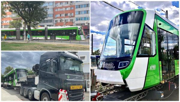 Un nou tramvai Astra Imperio a ajuns în Bucureşti
