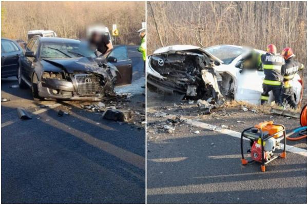 O şoferiţă a fost salvată de pompieri, după ce a rămas blocată între fiarele unei maşini. Accident teribil între două vehicule, în Botoşani