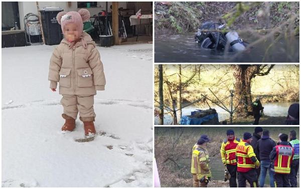 Melissa, fiica unor moldoveni stabiliți în Germania, a fost găsită moartă la două zile de la dispariție. Copila de doi ani s-a înecat în râul aflat lângă casă