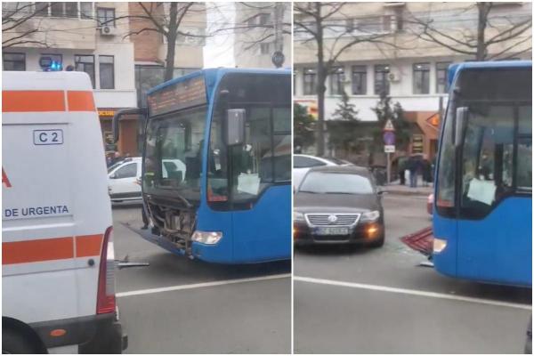 Cursă de coşmar. Şapte pasageri ai unui autobuz au ajuns la UPU după ce un şofer grăbit le-a tăiat calea şi i-a izbit, în Buzău