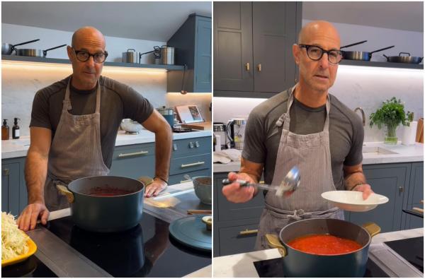 Stanley Tucci, vizită în R. Moldova. Actorul a învăţat să facă borş de la refugiatele din Ucraina şi a împărtăşit reţeta pe Instagram: "Am făcut ceva greşit"