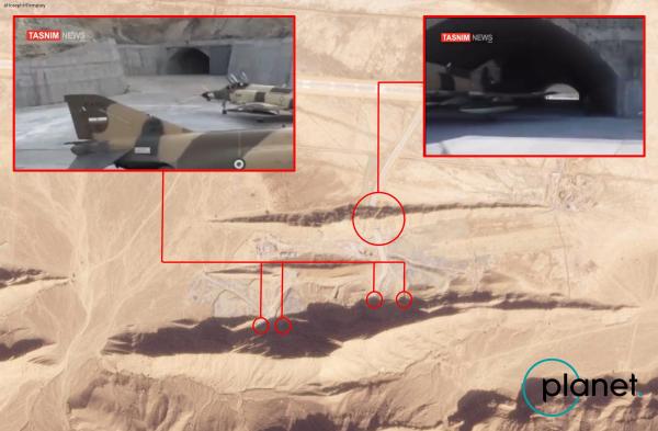 "Baza aeriană subterană nu chiar atât de secretă a Iranului". Eagle-44, geolocalizată de utilizatorii de internet