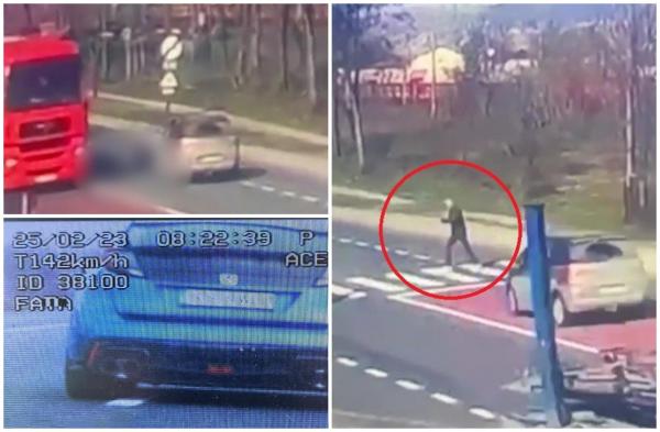 Şofer prins cu 142 km/h, lângă trecerea din Bacău unde un pieton a fost joi la un pas de moarte. Preţul greşelii tânărului de 22 de ani
