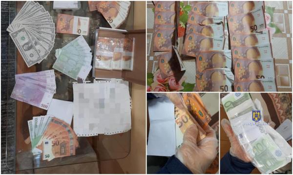 Peste 150.000 de euro falși, descoperiți în urma unor percheziții făcute în mai multe județe. 21 de persoane, audiate