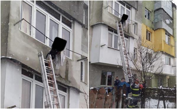 A căzut de la etaj și a rămas agățată în sârmele de rufe. Tânăra din Sibiu s-a certat cu soţul şi a vrut să fugă prin exteriorul balconului