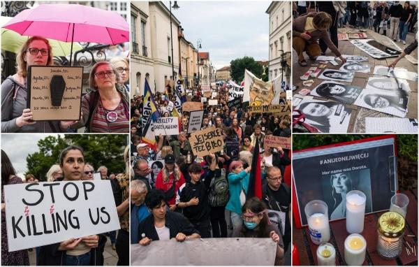 Proteste de amploare în Polonia, faţă de legea anti-avort, după moartea unei alte tinere însărcinate, în spital: "Din cauza deciziilor politice, femeile mor"