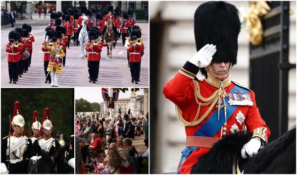 Trooping the Colour, prima paradă aniversară pentru Regele Charles al III-lea, are loc astăzi la Londra