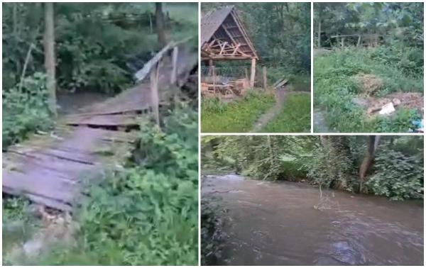 Un copil de trei ani s-a înecat sub ochii mamei şi ai fraţilor săi, după ce a căzut într-un râu în Caraş-Severin. Încercau să treacă peste o punte de lemn