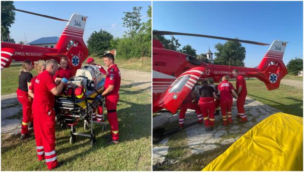 Bebeluș de nici o lună, intoxicat cu nitriți. Micuţul a fost dus la Spitalul de copii Galați cu ajutorul unui elicopter SMURD