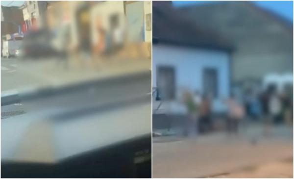 Paznicul unei săli de jocuri din Lugoj, bătut măr de un client şi de prietenii lui, după ce fusese dat afară. Un martor a filmat scena şocantă