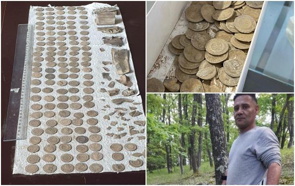 Un sibian a dat peste o adevărată comoară, la doar o săptămână după ce a primit autorizație pentru detectorul de metale. "A scos un pumn plin de monede"