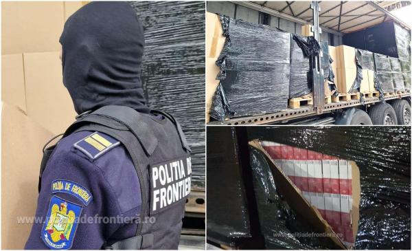 Ţigări de peste 2,2 milioane de euro, captura uriaşă a polițiștilor arădeni