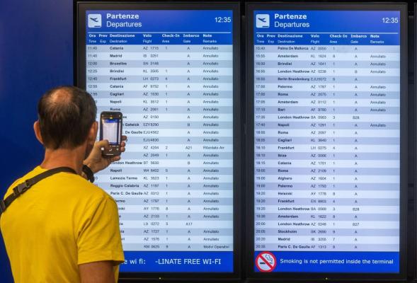 grevă pe aeroporturile din Italia
